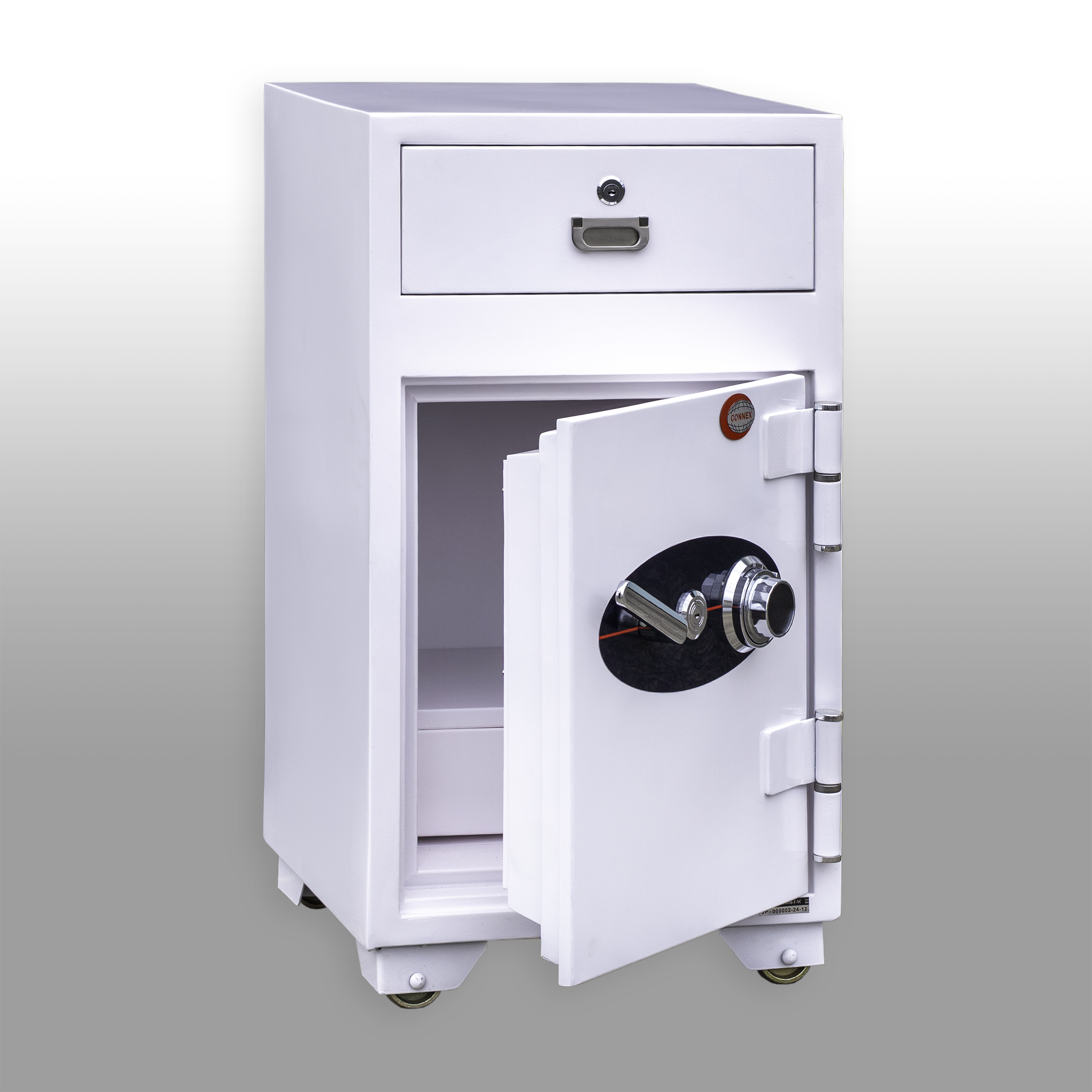 コネックス 投入式　耐火・扉防盗強化金庫　ダイヤル式CXPB-110D　140kg_2