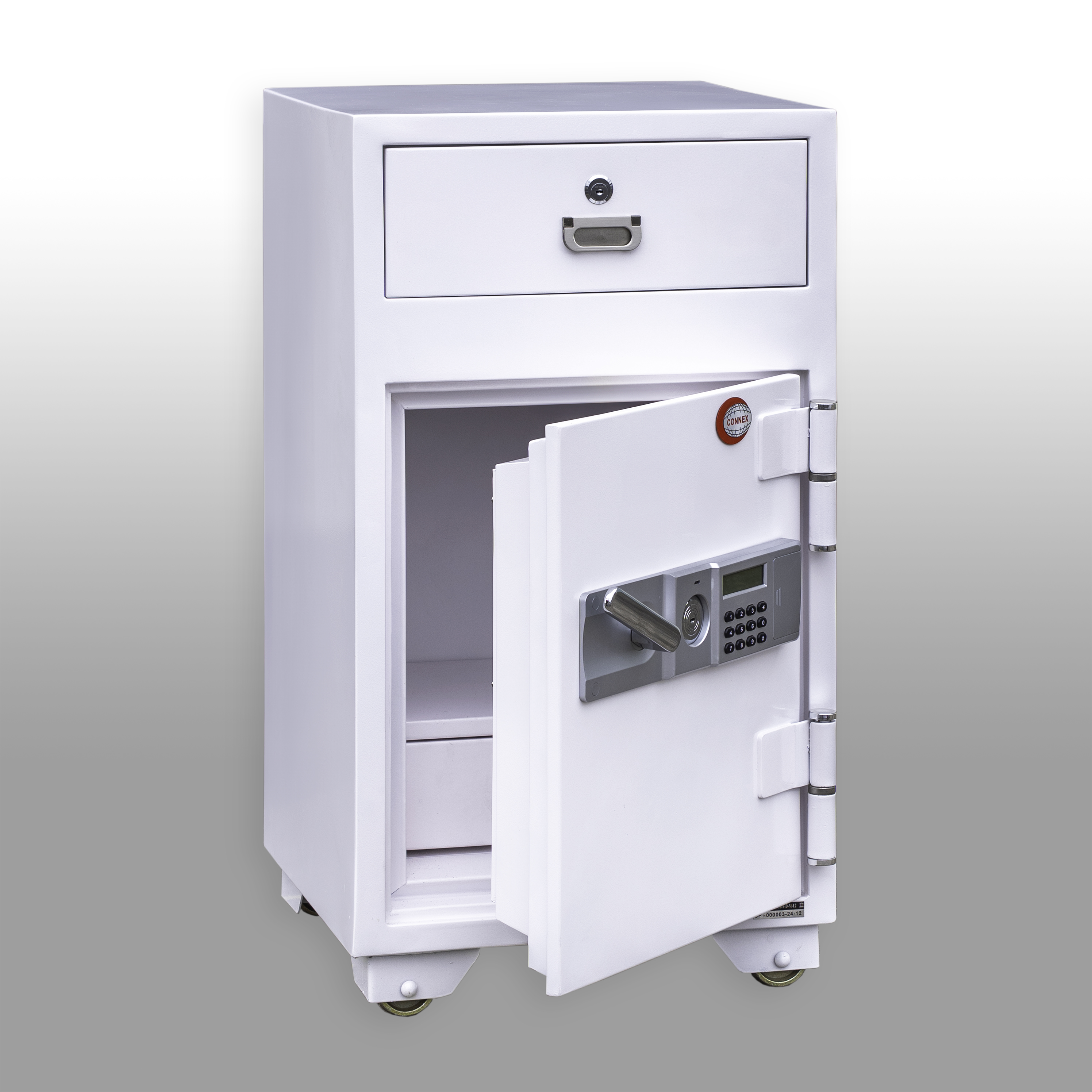 コネックス 投入式　耐火・扉防盗強化金庫　テンキー式（履歴付）CXPB-110TR　140kg_2