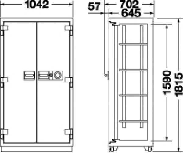 エーコー 学籍簿保管庫（耐火金庫） テンキー式 503GE 570kg【NEW】＜受注生産＞◆_2