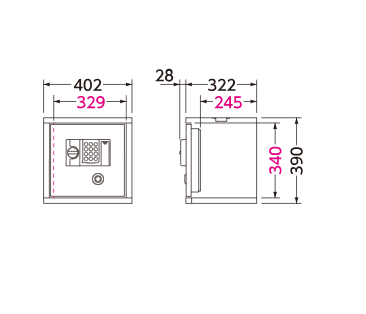 エーコー インナーボックス テンキー式 MN90 24kg＜受注生産＞◆_3