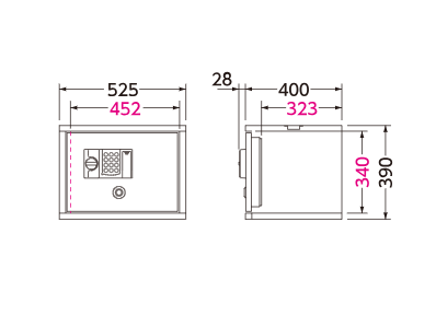 エーコー インナーボックス テンキー式 MN93 29kg＜受注生産＞◆_3