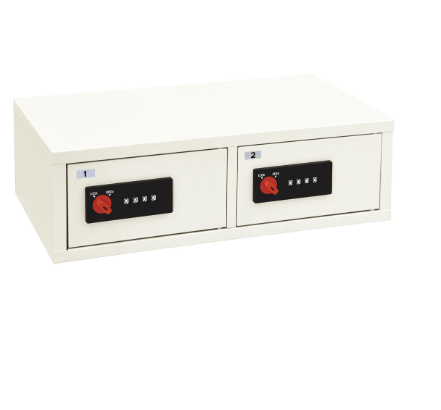 エーコー 2人用ロッカー(2列1段) LK-502 ダイヤルロック式 5kg【NEW】◆_1