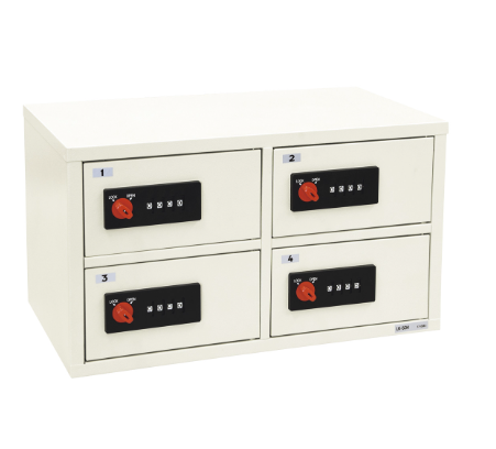 エーコー 4人用ロッカー(2列2段) LK-504 ダイヤルロック式 8.4kg【NEW】◆_1