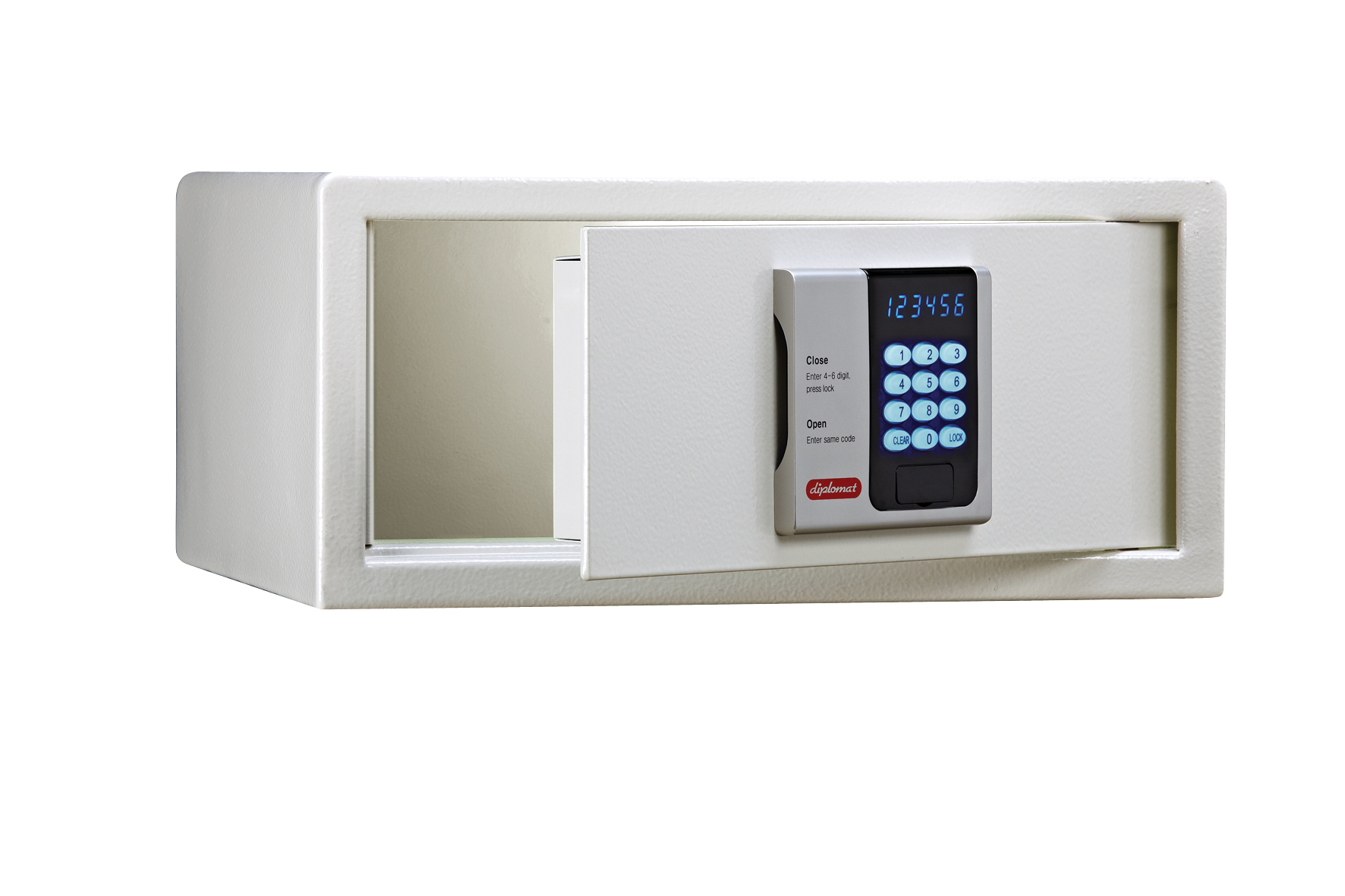 ディプロマット ホテルセーフ（貴重品保管庫・非耐火） テンキー式 H200Cホワイト_1