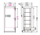 エーコー 耐火金庫 顔認証ロック式 CSG-95FF 473kg【NEW】＜受注生産＞◆_2