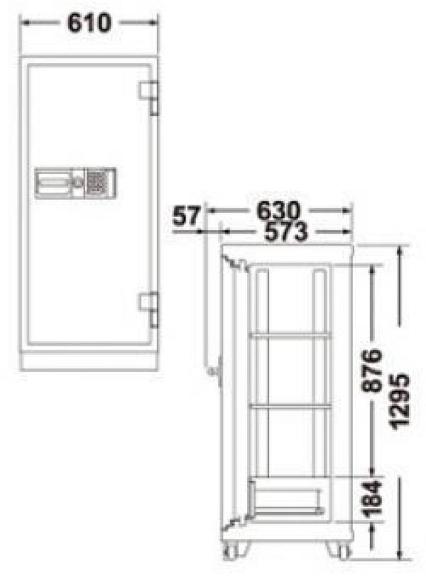 エーコー 耐火金庫 テンキー式 CS-82E 300kg <生産終了>★◆_2
