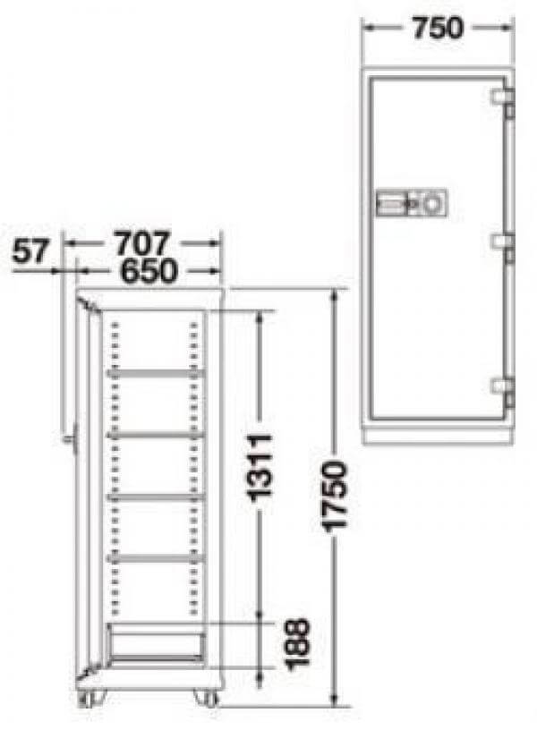 エーコー 耐火金庫 テンキー式 CS-85ER 450kg <生産終了>★◆_2