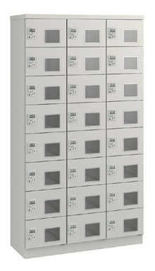 エーコー セキュリティロッカー（3列8段24人用） MP-38C-07【NEW】◆_1