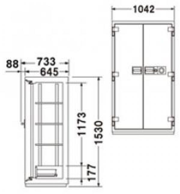 エーコー 耐火金庫/防盗性能 テンキー式 NCW-32EFI 670kg <生産終了>★◆_2