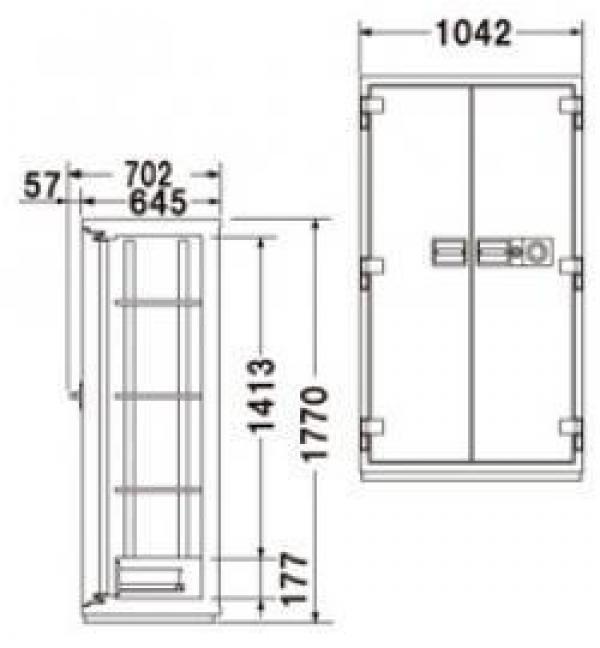 エーコー 耐火金庫/防盗性能 テンキー式 NCW-33ER 770kg <生産終了>★◆_2