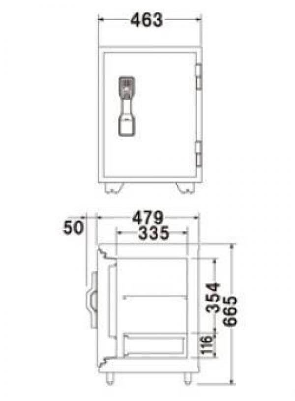 エーコー 耐火金庫 マルチロック式 SDFE-X-WR 103kg <生産終了>★◆_2