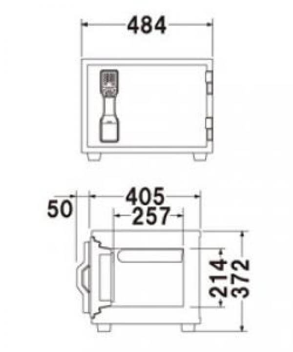 エーコー 耐火金庫 マルチロック式 SSFE-WB 56kg <生産終了>★◆_2