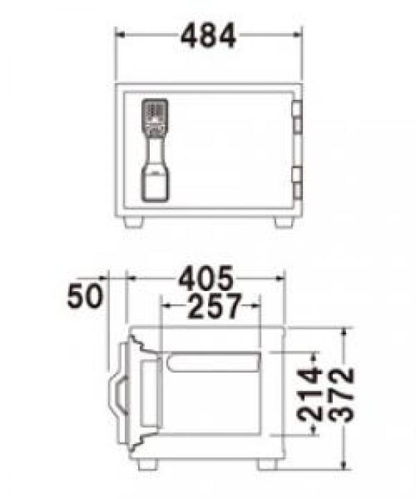 エーコー 耐火金庫 マルチロック式 SSFE-WR 56kg <生産終了>★◆_2