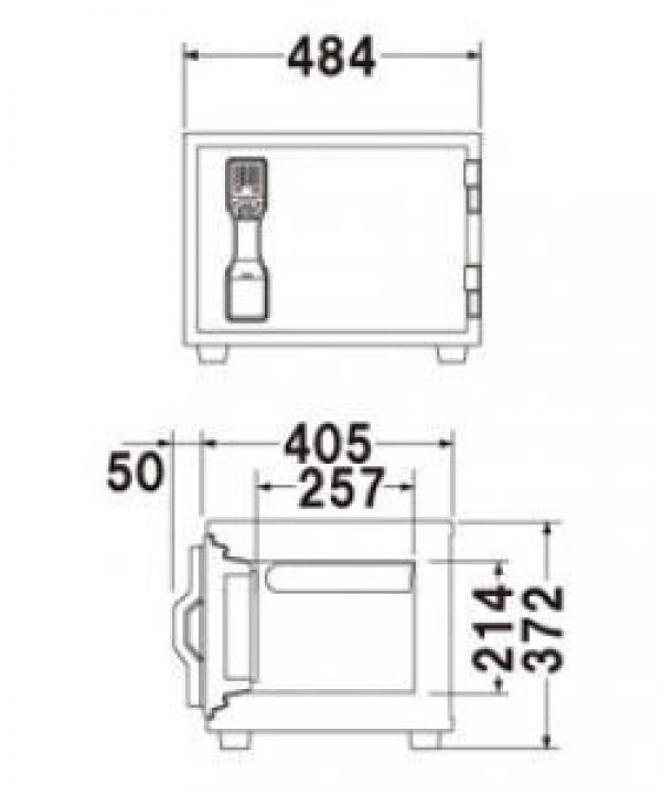 エーコー 耐火金庫 マルチロック式 SSFE-WW 56kg <生産終了>★◆_2