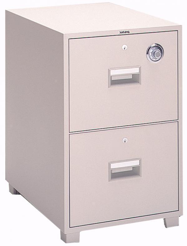 サガワ 耐火キャビネット（2段） ダイヤル式 B4-2D 209kg_1