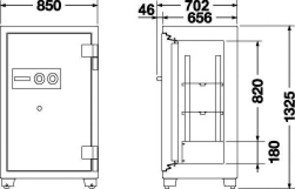 エーコー 防盗金庫 ダイヤル式 SG-1050 1050kg＜受注生産＞◆_2
