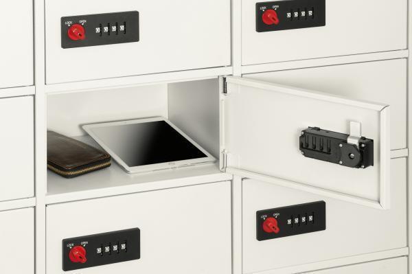 エーコー キーレスロッカー 貴重品保管庫 LK-418 （18人用）ダイヤルロック式 58kg◆_2