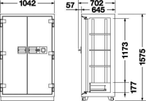 エーコー 耐火金庫 100万変換ダイヤル式 CS-52 510kg◆_2