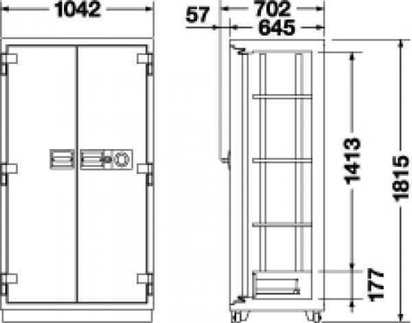 エーコー 耐火金庫 100万変換ダイヤル式 CS-53 580kg◆_2