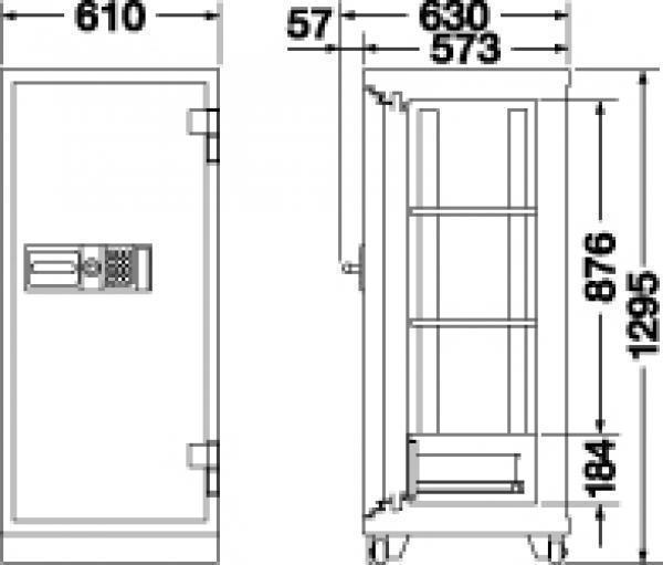 エーコー 耐火金庫 テンキー式 CS-92E 300kg◆_2