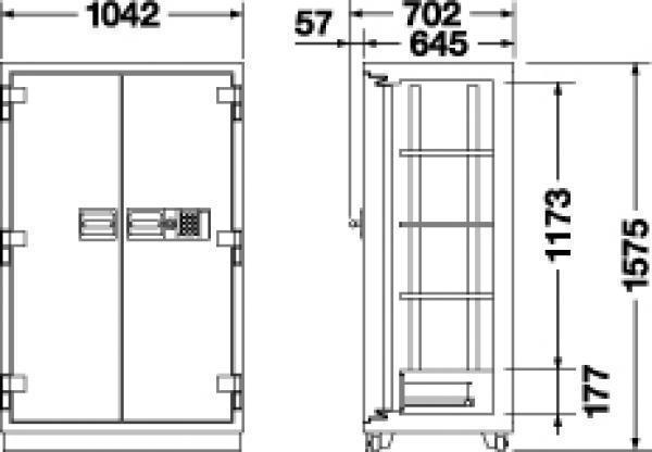 エーコー 耐火金庫 テンキー式 CS-52E 510kg◆_2